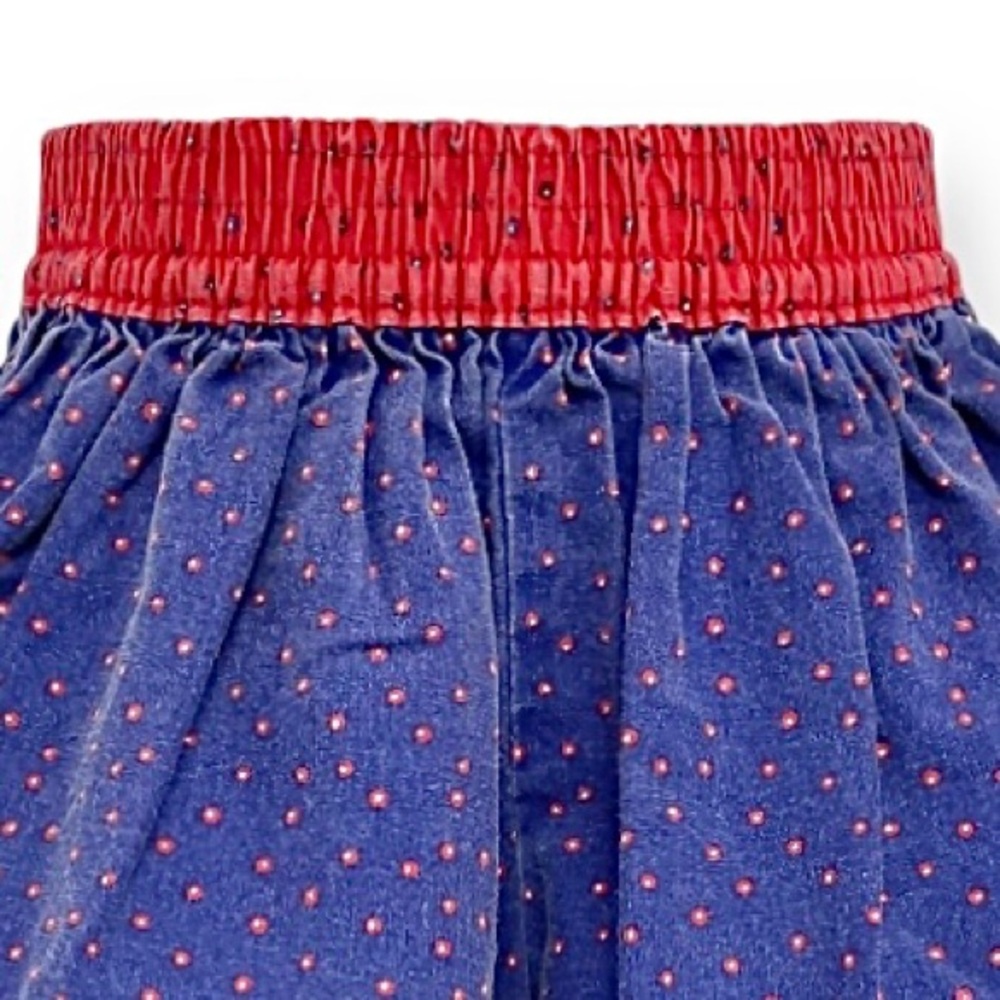 OshKosh B’Gosh Vintage Girls Nautical Wide Leg Polka Dot Pleated Shorts Blue 6X - Picture 2 of 6